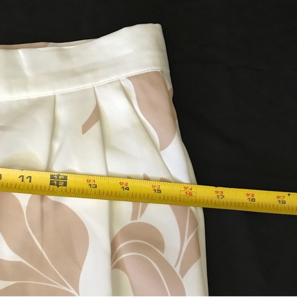 White and Tan Floral Print Trousers - Picture 5 of 6